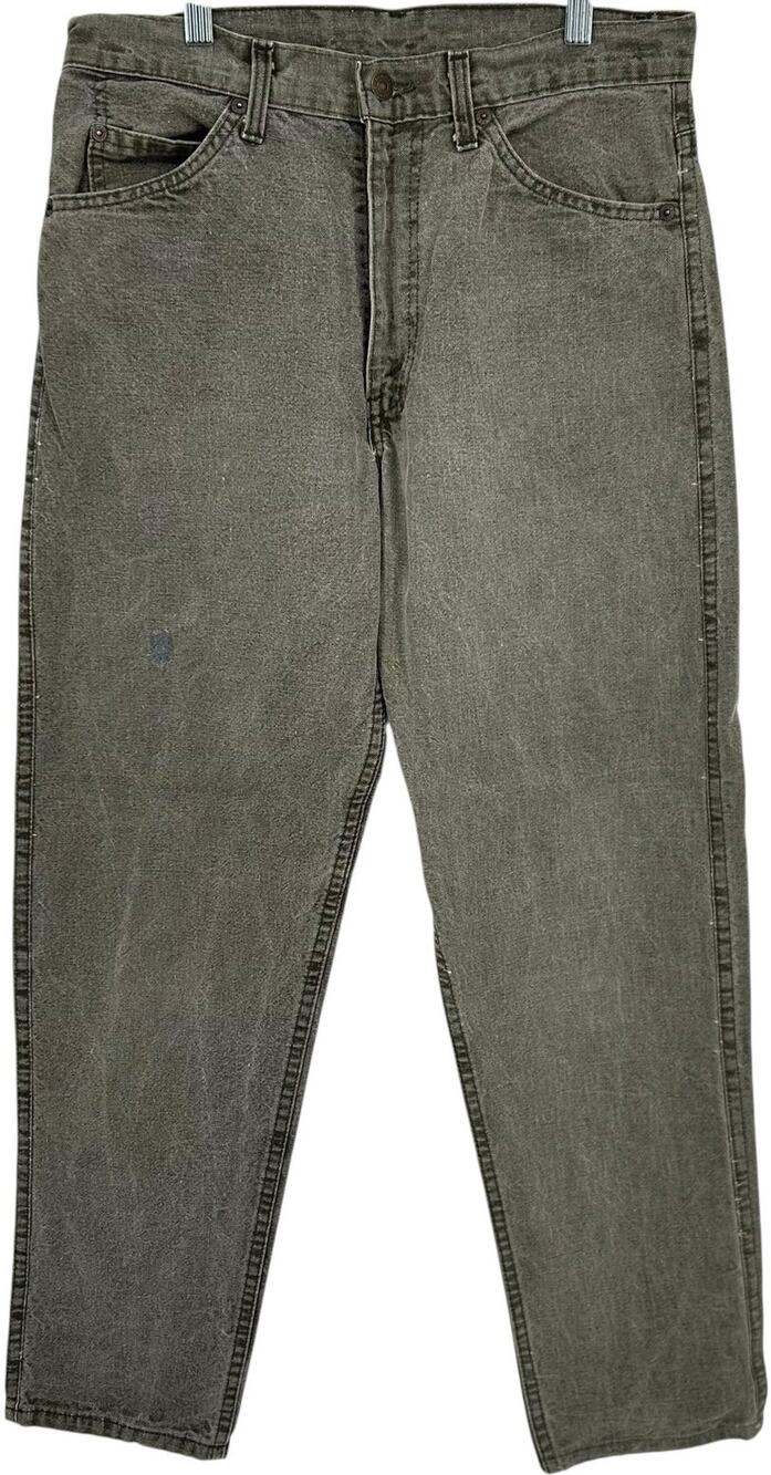 VTG 80s Mens Green/Grey Levi's 550 White Tab Denim Jeans W31xL30 W/ Talon Zipper